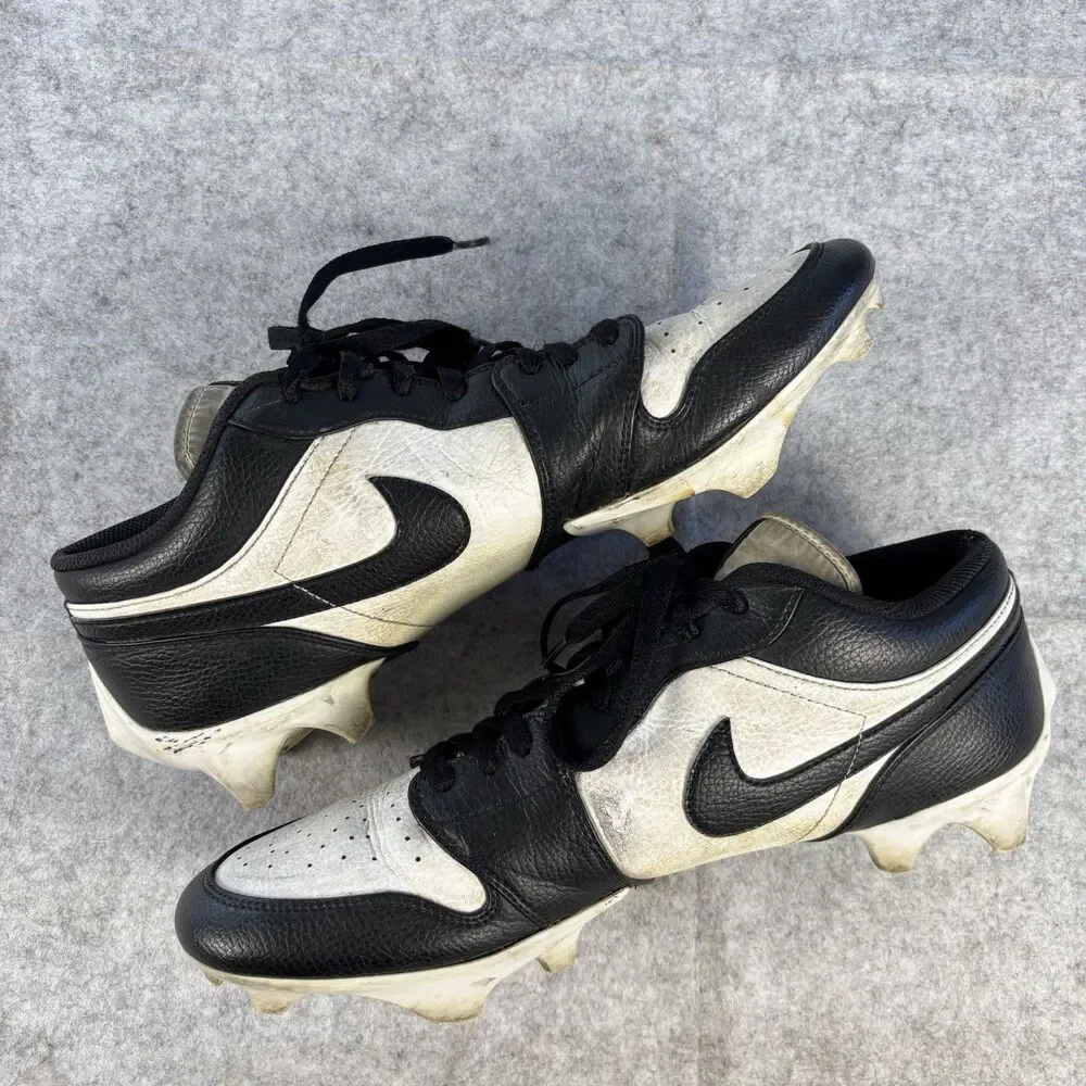 FJ6245-100 - Mens Size 13 - Nike Air Jordan 1 Low TD Cleats Panda Black White